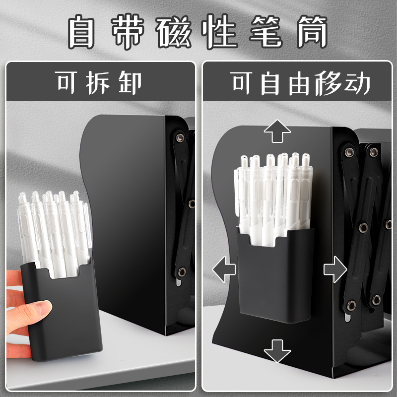 Estante de libro retráctil para estudiantes plegables estante de hierro simple tamaño de escritorio libro plegable para estudiantes de secundaria