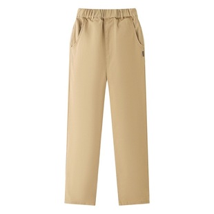 Children's Khaki School Pants Boys Navy Blue Trousers Elementary School Students Black Spring and Autumn Girl's Elastic Trousers