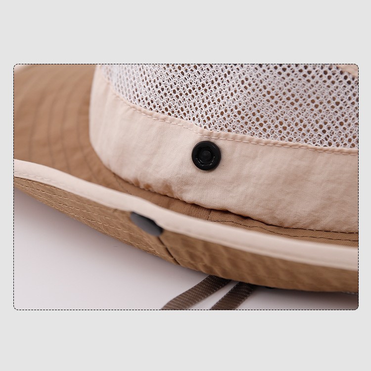 Sombrero de pescador para niños y niñas, sombrero de montaña de verano de alto albor, sombrero de montaña de protección solar, amplio, ventilado, cinturón de cabeza, sombrero solar