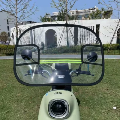 Motorcycle front windshield, Lengthening hem rope electric - all-inclusive-support-upper-windshield-black