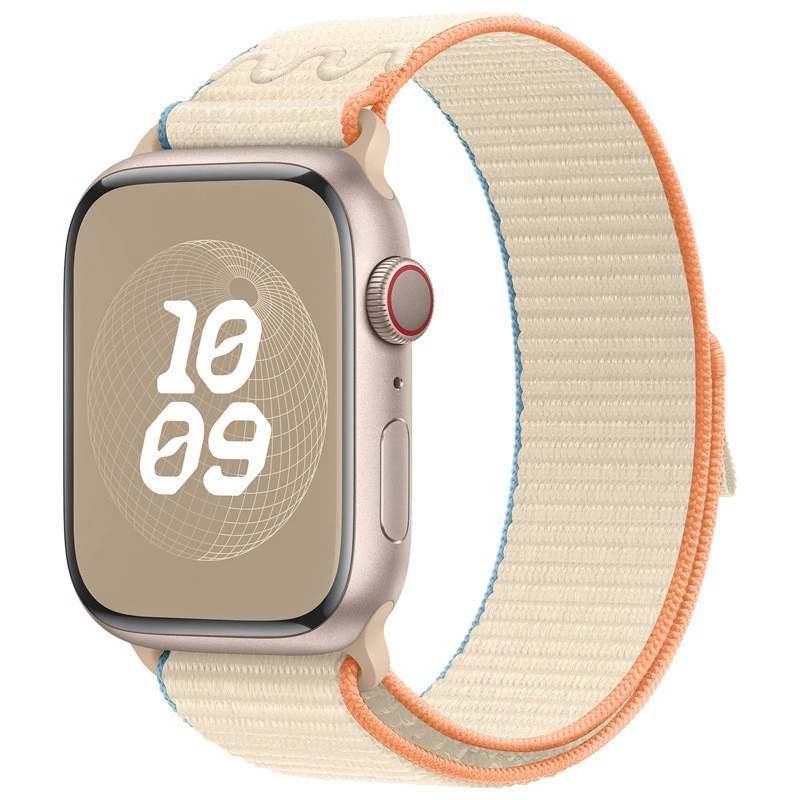 Н Rolex? нет: Apple, nylon woven watch strap with velcro
