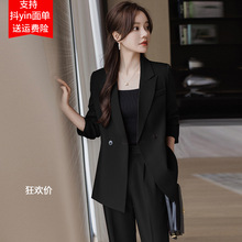 跨境气质小个子女装外套外贸高级感新款欧美西装时尚秋季套装suit