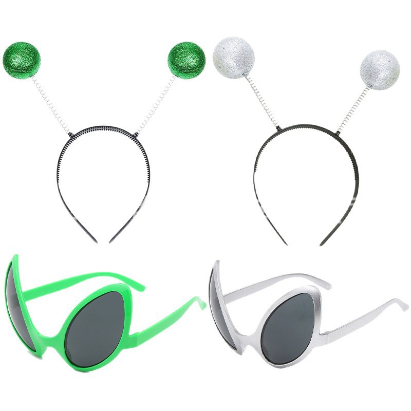 Gafas alienígenas de celebridades de Internet explosivas Gafas de sol unisex Gafas de sol de marco completo luminosas unisex Gafas de sol divertidas