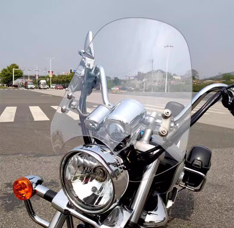 New Model Men's Motorcycle Front Windshield, Universal for Suzuki, Plexiglass Street Bike Modification, Honda-Specific Windscreen