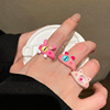 Cute cartoon metal monster, small design ring, cat, trend of season, on index finger, wholesale