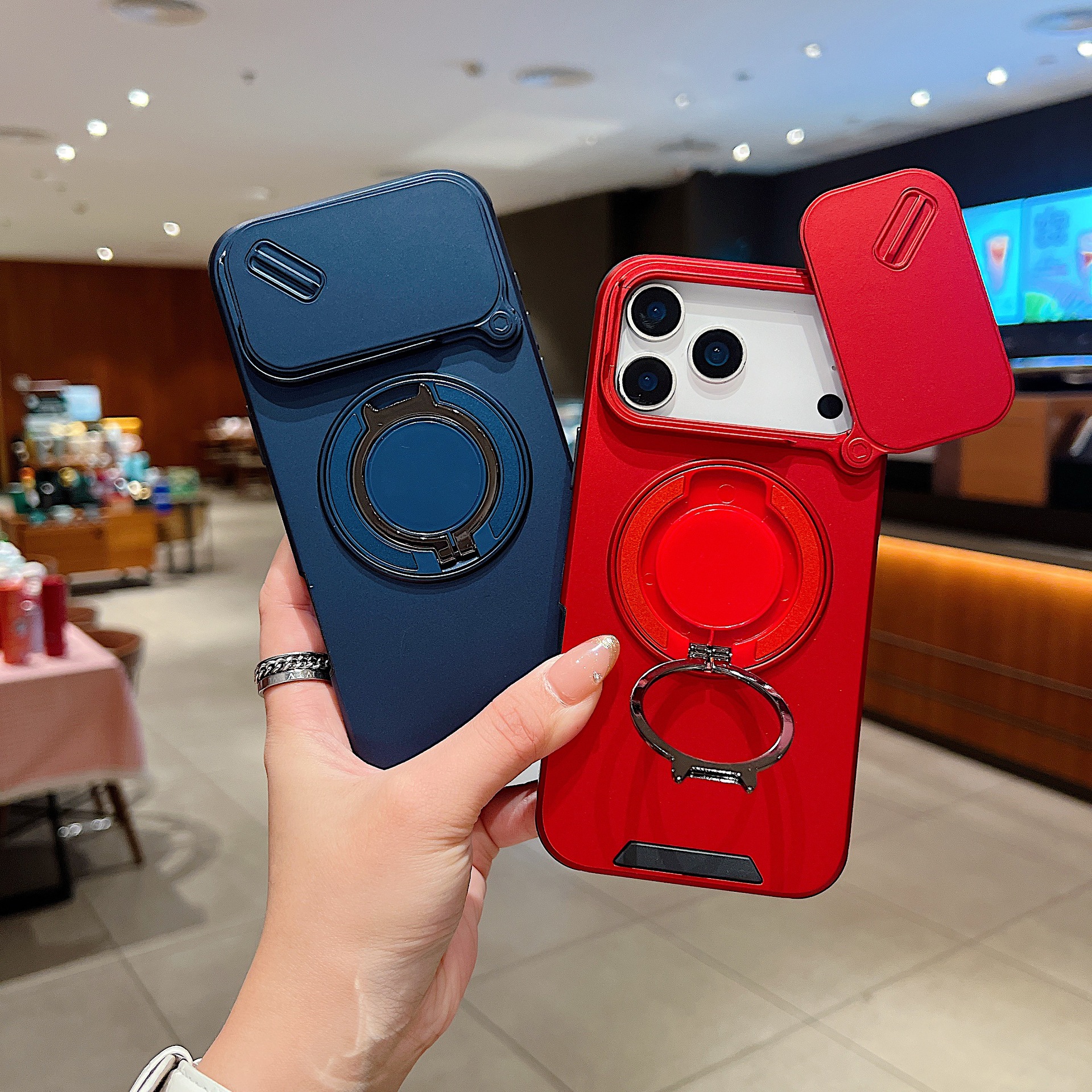 Compatible With IPhone 17 Max Lingke Phone Case 16 Pro Push Window Stand 15 Shockproof 14 Protective Cover_voghion.com