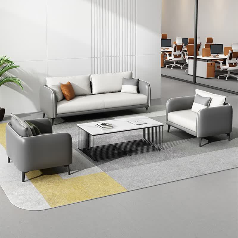 Office Sofa and Coffee Table Set, Office Sofa, Simple Modern Sofa for Small Apartments, Sofa for Business Meetings and Receptions