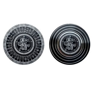 Chinese feng shui compass gossip turn hand piece portable handle 60mm64 hexagram turntable double-sided Art of War alloy gyro
