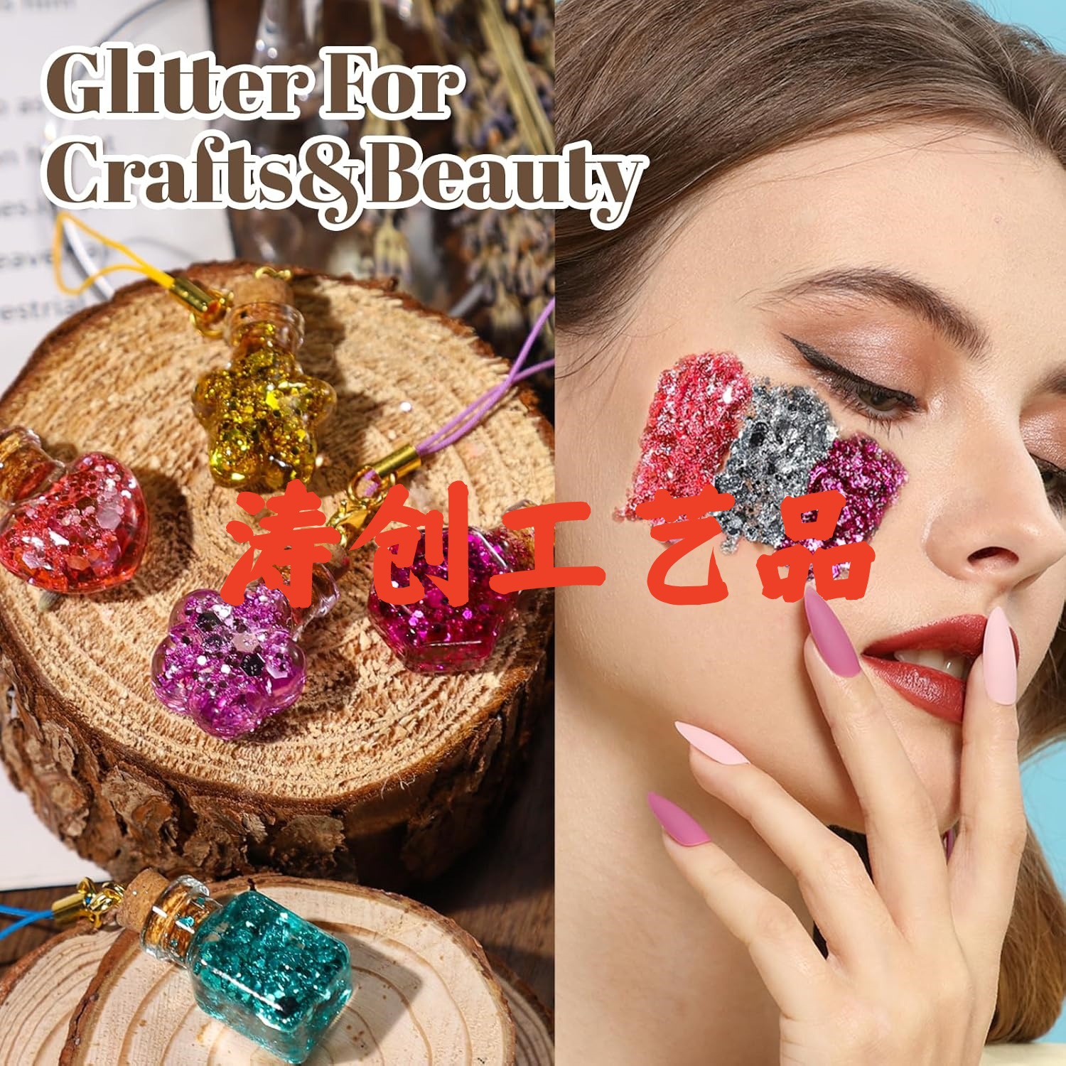 45 Bottles of 5g Bottled Glitter Powder, Nail Art Sequins, Laser Glitter, Handmade Nail Sequins, Mixed Wholesale