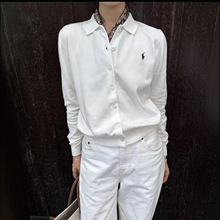 跨境可扫码RL拉夫polo领针织开衫小马标刺绣纯棉毛衣长袖外套女