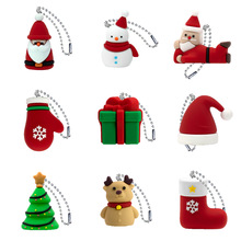 亚马逊圣诞节珠链卡通软胶挂件欧美学生办公礼品创意潮玩圣诞配饰