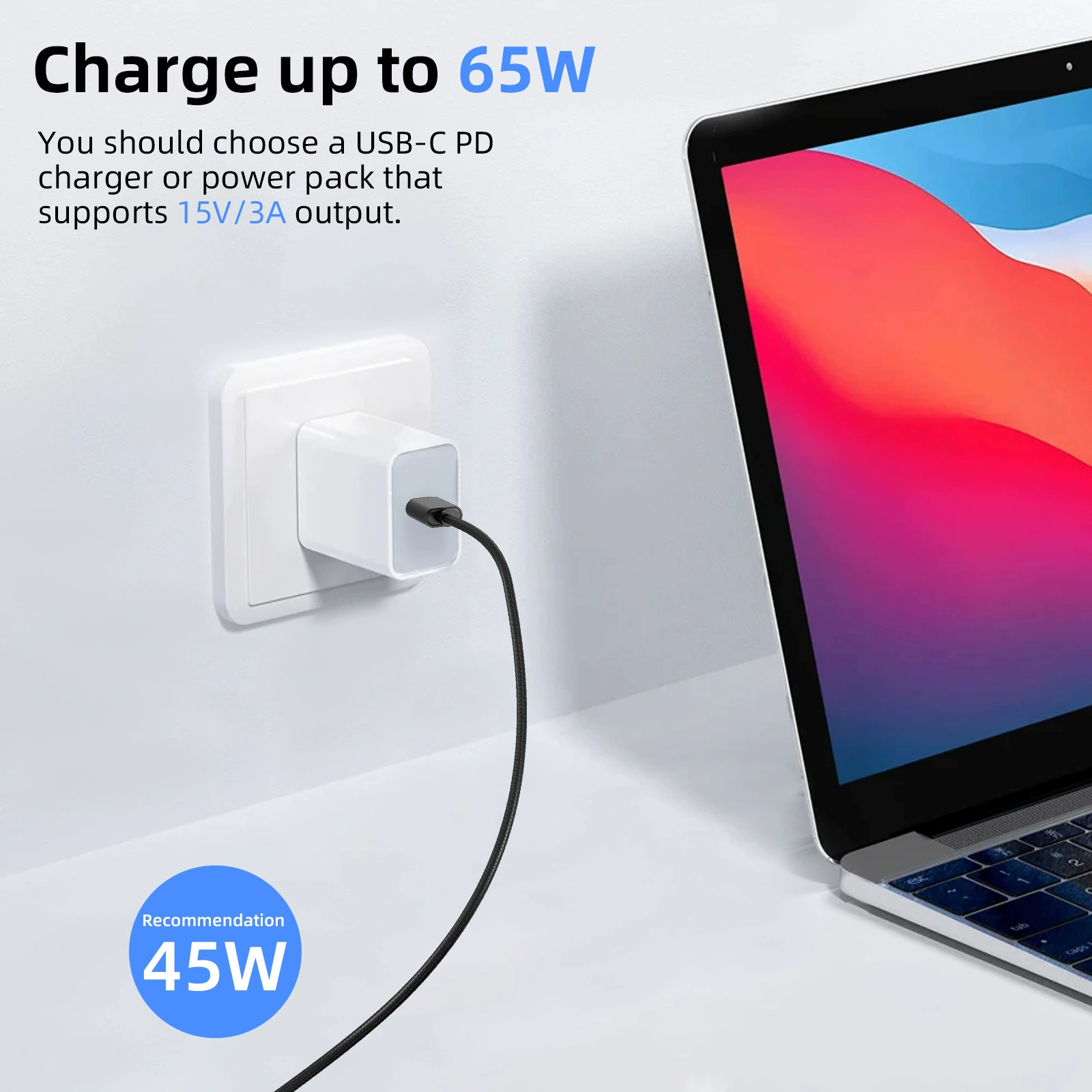 跨境TYPE-C кабель для зарядки 15В3А совместимый с micro/soft Surface Pro/go/book кабель данных P45Вт