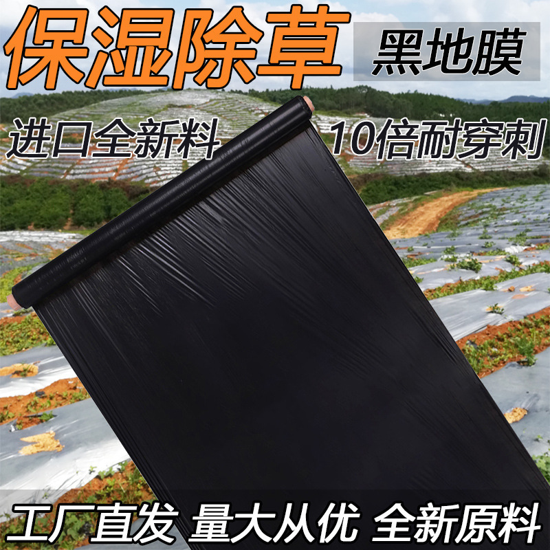 耐用农用加厚黑色地膜除草膜塑料薄膜果树果园蔬菜大棚草莓包