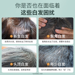 A comb of black hair dye plant-based natural non-irritating hair dye, natural black hair dye cream for women, no odor.