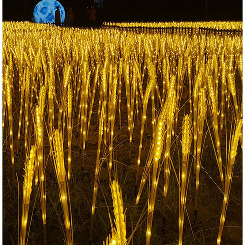 Солнечные ландшафтные светильники в форме колосьев пшеницы, светильники «пшеничные волны», светодиодные светильники «цветочное море» для кемпинга, уличные декоративные светильники