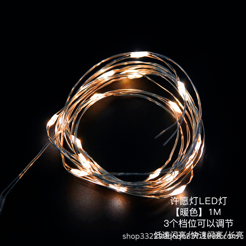 Decoración floral para el Día de San Valentín, luz ambiental, empaque de rosas, ramo de piruletas, luz de alambre de cobre, luz LED