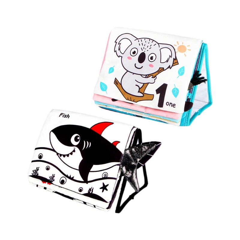 Aipinqi bebé educación temprana calendario de escritorio animal libro de tela entrenamiento de la cabeza del bebé color multidimensional ilustración libro de tela juguete