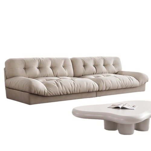 Creamy Clouds Dosa Modern Simple Living Room Small Apartment Cat Claw Cloth Straight Down Feather Baxter Fabric Sofa 