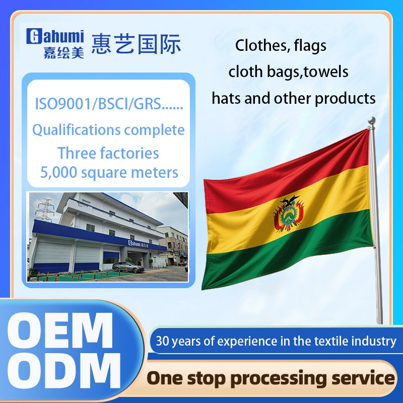 OEM изготовленный на заказ выборный национальный флаг Боливии уличный флаг ручной волнистый флаг на веревке настольный флаг компании предприятия