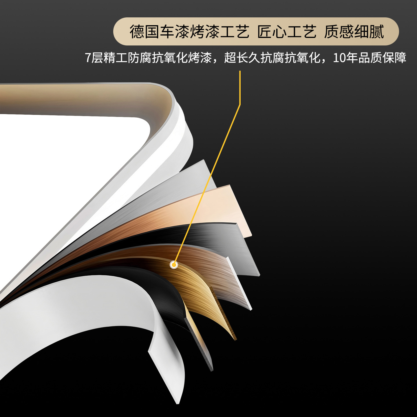 Lámpara de dormitorio moderna simple y sin hendiduras super brillante protector de ojos lateral luminoso sala de estar lámpara principal Zhongshan lámpara de techo