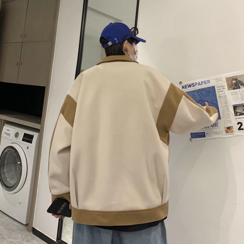 Nuevo comercio exterior transfronterizo primavera y otoño chaqueta de lana para hombres tendencia de Hong Kong chaqueta de ropa de hombre casuales con guapo