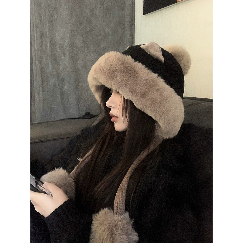 Зимняя милая бархатная шапка для тепла