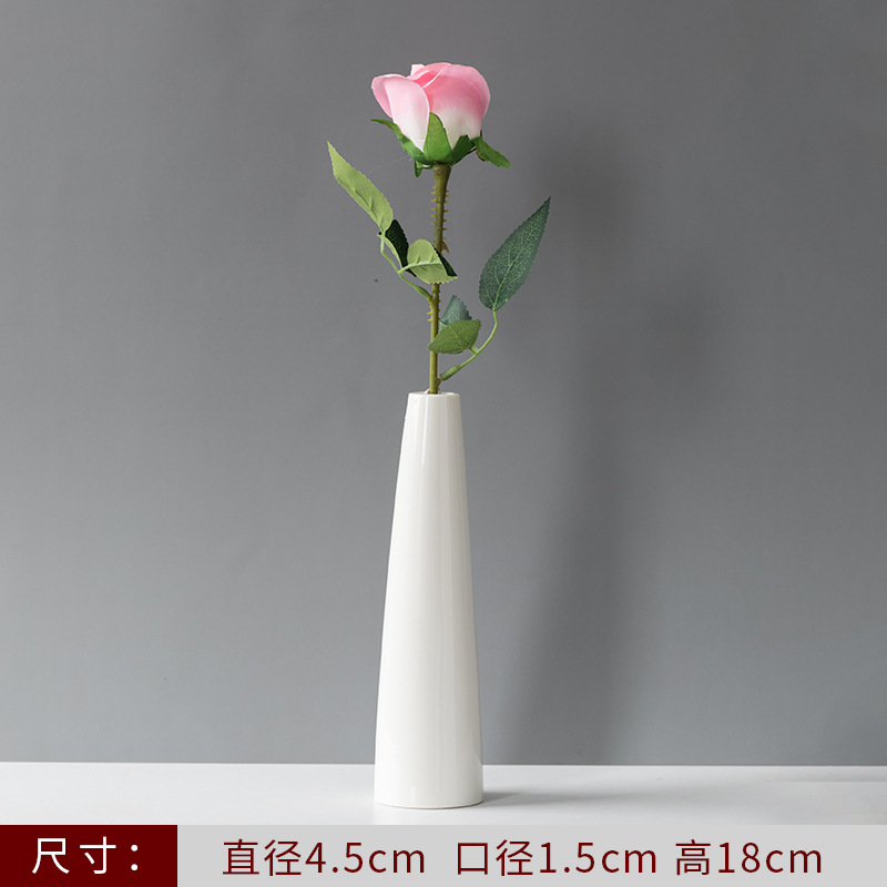 ZW-작은 등대 꽃병 + 핑크 장미
