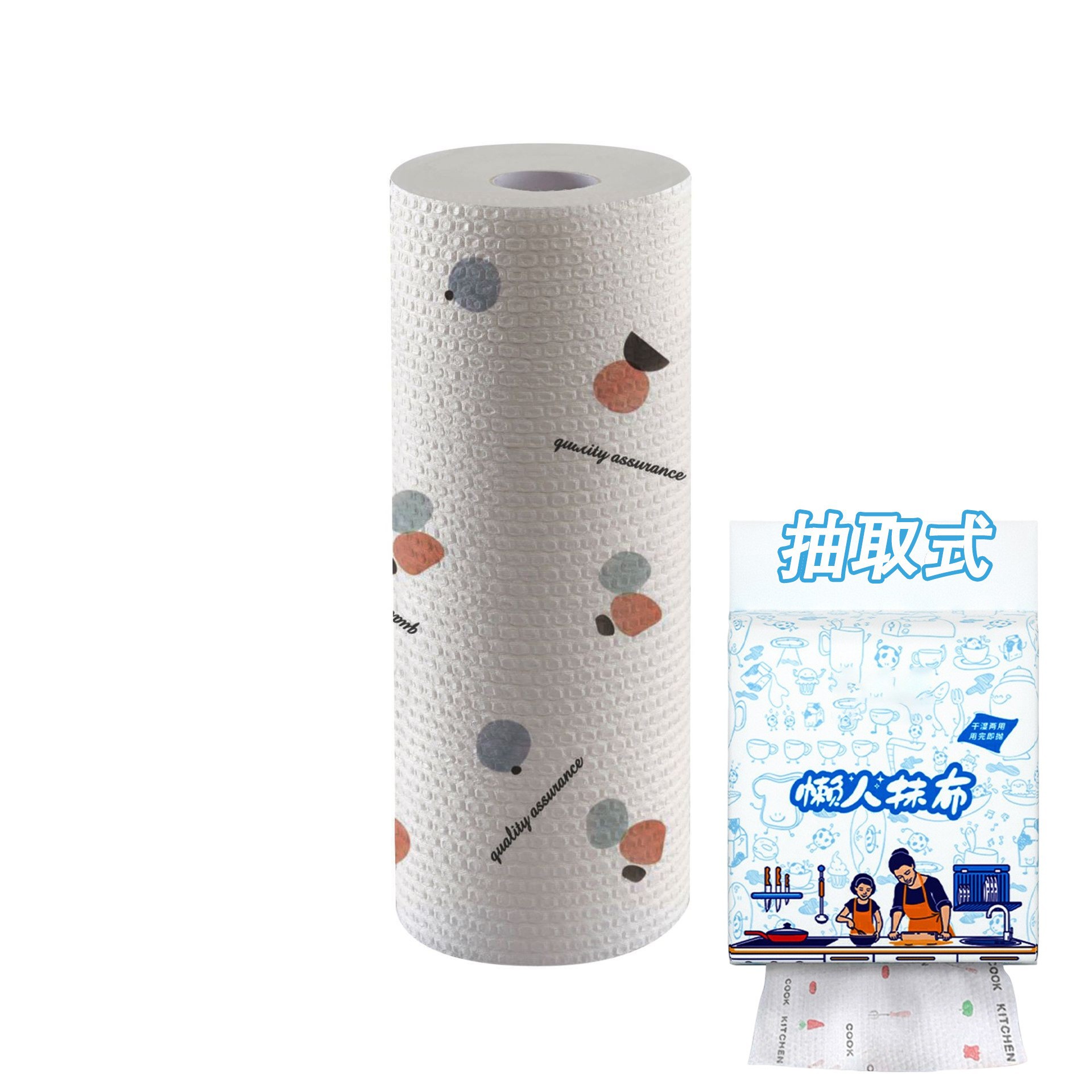Trapo perezoso húmedo y seco lavable absorbente de aceite antiadherente papel de cocina desechable grueso Baijie paño de plato no tejido image 9