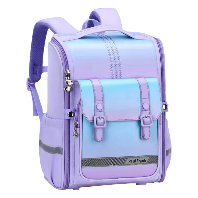 新しい小学生のカバンの女の子のランドセルの男の子の女の子の一二三から六年生のマイナスの背もたれは超軽いです。