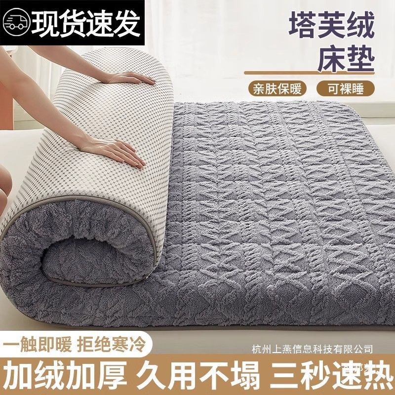 Factory Direct Sales Mattress Plus Velvet Soft Cushion Warm Household Thickened Mattress Winter Taffeta Single Tatami Mat