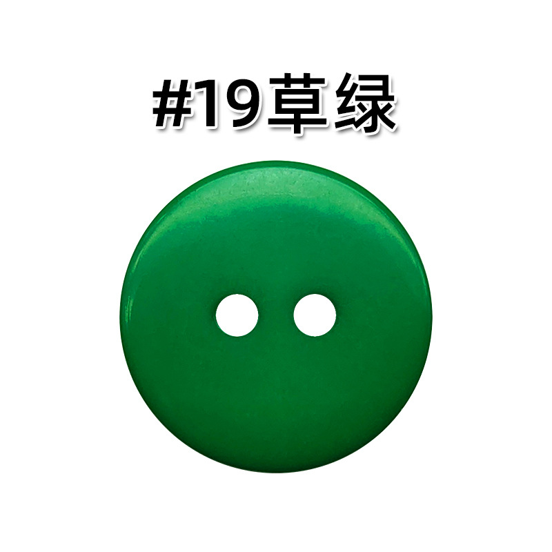 Resina de color de dos ojos Botón de pan suéter de cachemira de color caramelo botón de la camisa de los niños botón de la etiqueta engomada hecha a mano