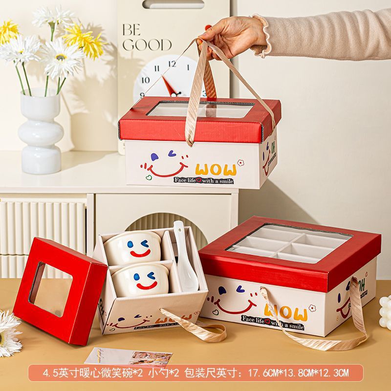 【Yanxiao Yanyan】그릇 2개와 숟가락 2개, 고급 선물 상자