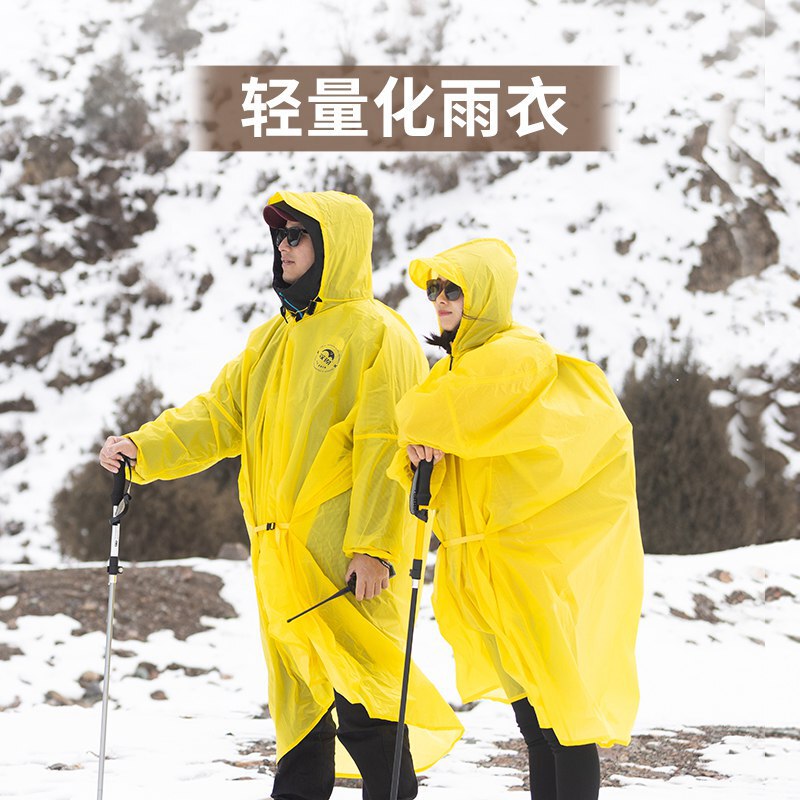 Yonaot Muche Adult Raincoat Men's and Women's Thickeneded Poncho Outdoor Mountaineering Hiking Cycling Travel Portable