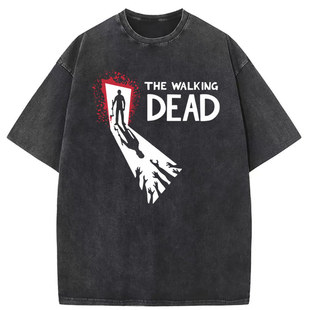 Cross-border Amazon wish Europe and the United States new old washed old punk short sleeve Europe and the United States oversizeT customization