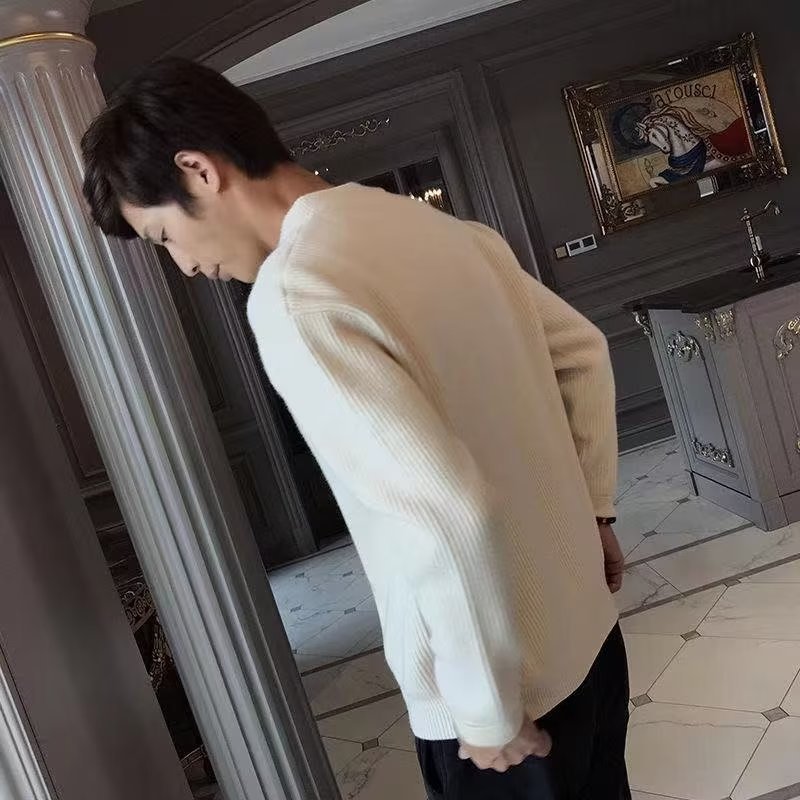 Herren Strickjacke Einfarbig Slim Fit Casual Strickpullover_voghion.com