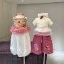 美式数码女童休闲阔腿裤