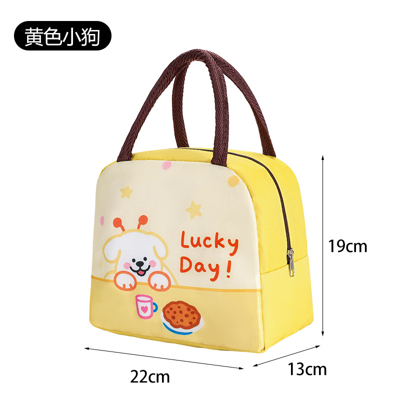 Bolsa para lonchera con aislamiento de papel de aluminio, bolsa de mano con dibujos animados, bolsa de almuerzo para el trabajo de estudiantes, bolsa de almuerzo con aislamiento para niños, bolsa bento.