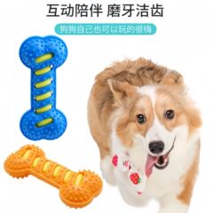 越境犬のおもちゃは歯ぎしりに耐えます。