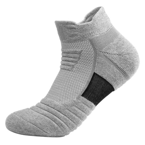 Basketball socks men's mid-calf short spring and summer towel bottom thickened low-top non-slip breathable sports cotton socks
