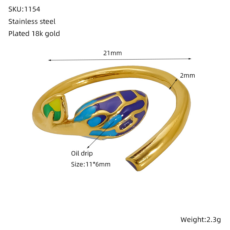 Anillo de hoja de capullo de flor de epoxi europeo y americano, temperamento de moda de Mori, anillo de apertura de tamaño libre ajustable, anillo de dedo de acero inoxidable para mujer