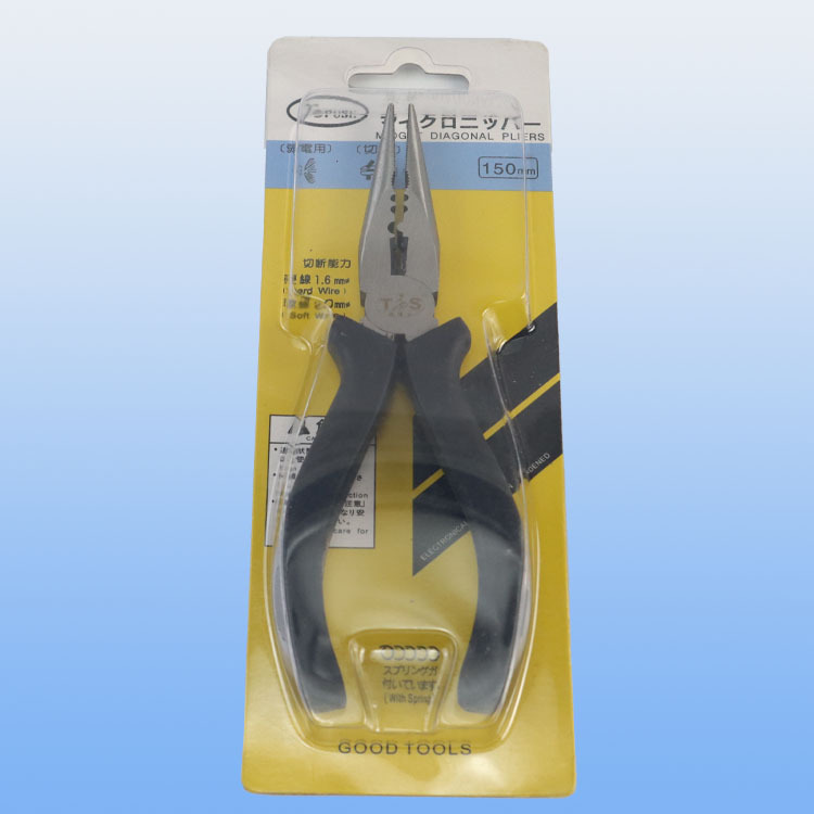 【精品】高档日式6寸尖咀钳 多功能尖嘴钳 尖头老虎钳55#钢150mm