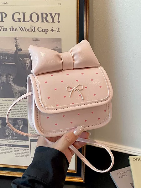 New mini children's bag, Korean-style cute princess bag, shoulder bag, crossbody bag, baby bag, toddler bag with bow decoration