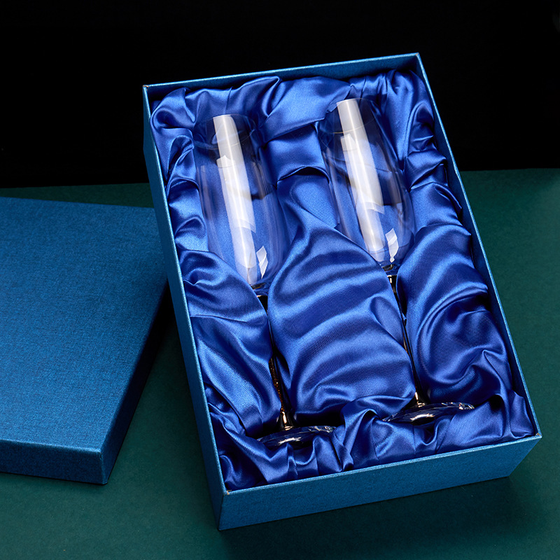 220ml 골드 다이아몬드 샴페인 글라스 선물 상자