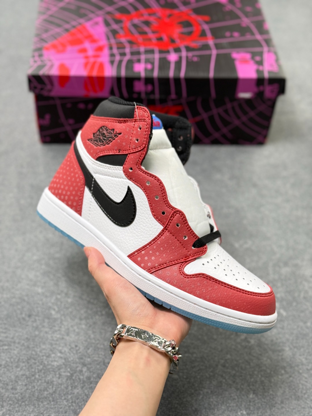 Zapatos Pitian pure original aj1 versión superior de alta calidad importada de cuero de cabeza completa para hombres y mujeres zapatillas deportivas casuales