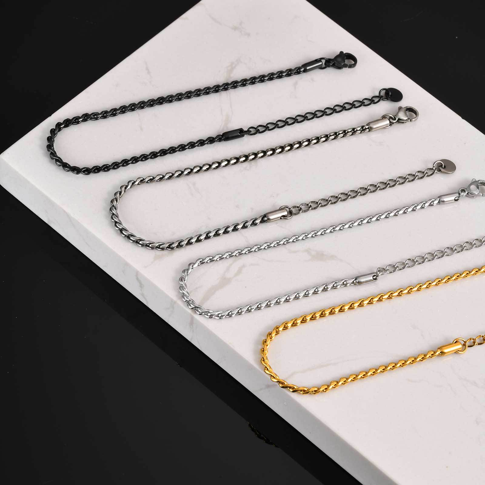 bracelets stainless steel simple bracelet men's jewelry wholesale spring water BR2029