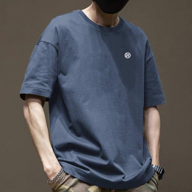 43 블루순면반팔-1365