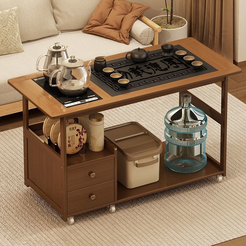 Gabinete de té doméstico, carro de té móvil, sofá, tablero de té, tablero de té pequeño, tetera de agua integral