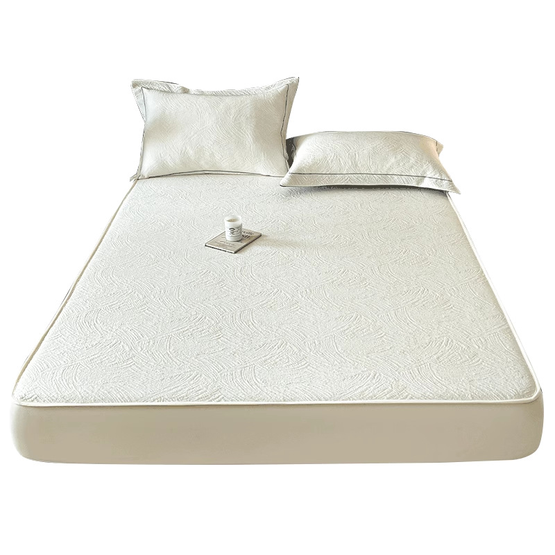Un juego de tres piezas para colchonetas de seda helada de clase A, nueva funda de cama fresca de verano, funda de cama todo incluido, funda protectora de colchón