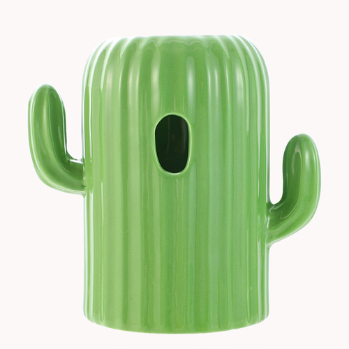 Hamster ceramic daily necessities Cactus hamster nest ceramic food bowl bathtub Vertical water bottle drinking fountain holder