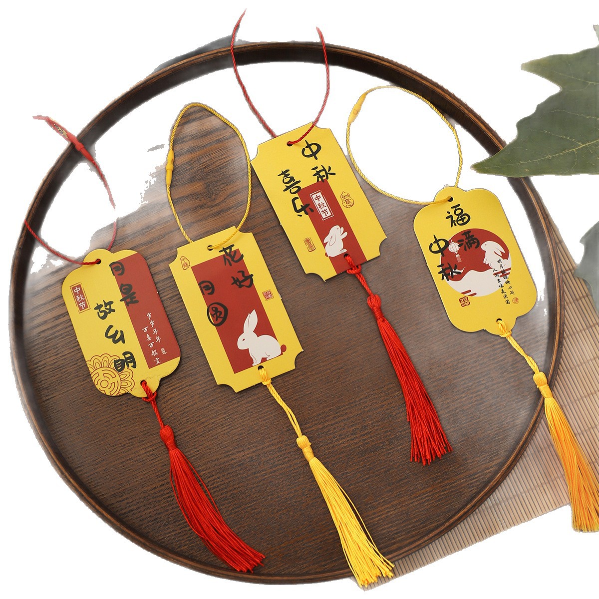 Festival del Medio Otoño de siete colores cordier fringe tarjeta vertical embalaje de flores pastel de luna regalo embalaje de caja de regalo DIY diseño florista